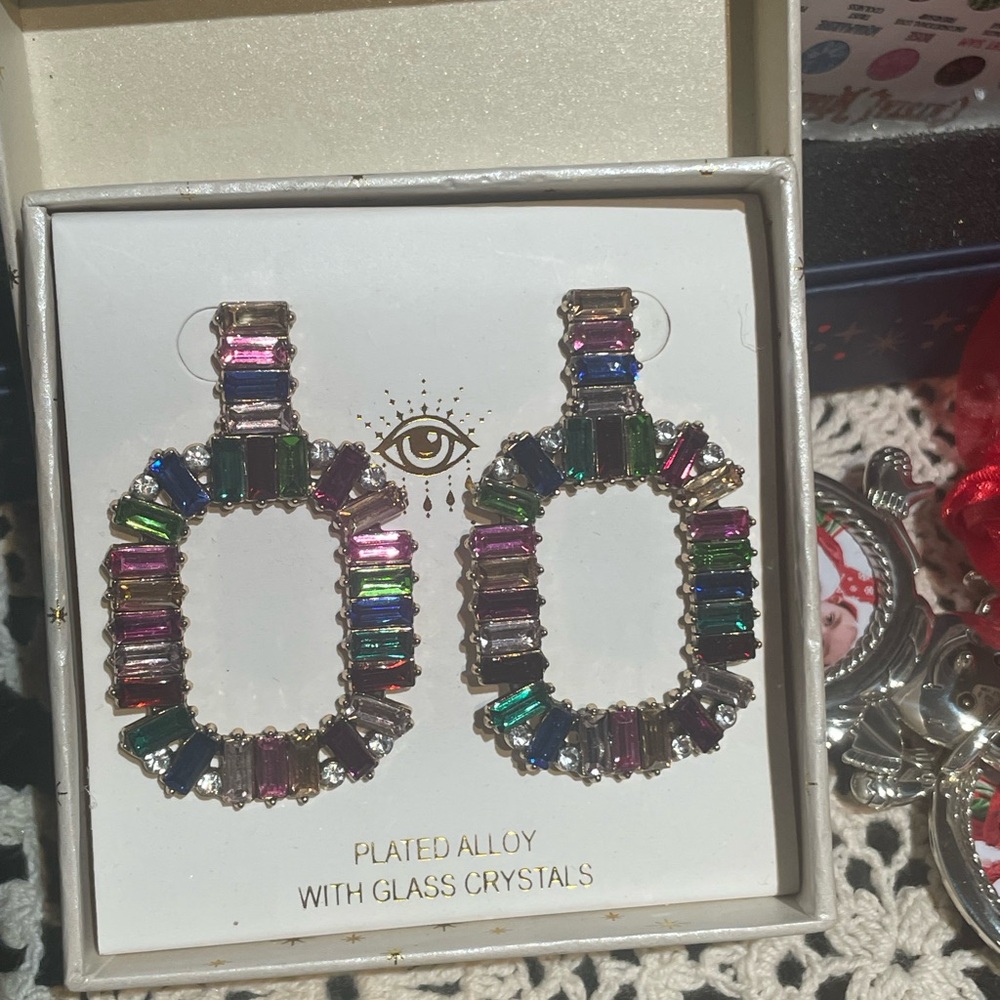 Eye Candy Zahara Sparkling Crystal Dangling Earrings